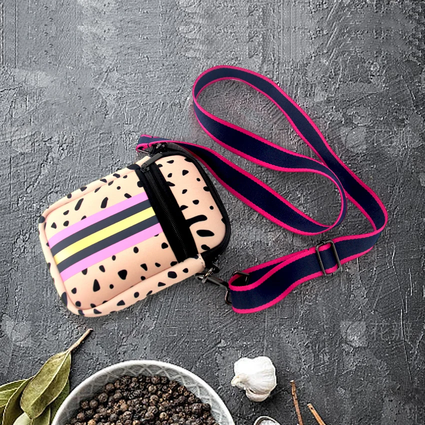 

Универсальная неопреновая сумка, модная Дорожная Спортивная Сумка через плечо, мини сумка через плечо с леопардовым принтом