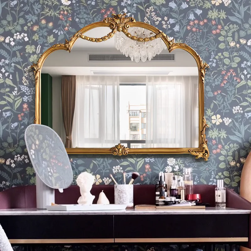 PortableCosmeticsMirrorWavyWallHangingModernLivingRoomMirror