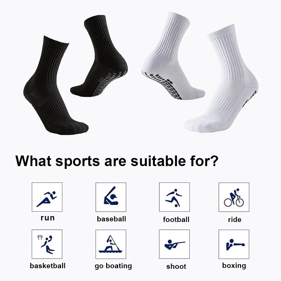 1/4/8 Paar Unisex-Sportsocken mit rutschfester Griff und Handtuchboden für Fußball, Basketball, Baseball, Rugby, Fußballspieler, Radfahren – Detail 7