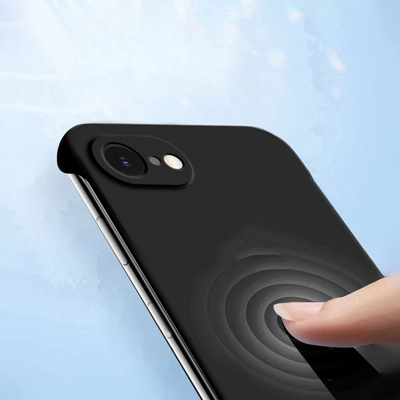 Ultra Slim Frameless Matte Phone Case Cover, Hard PC, Borderless Design