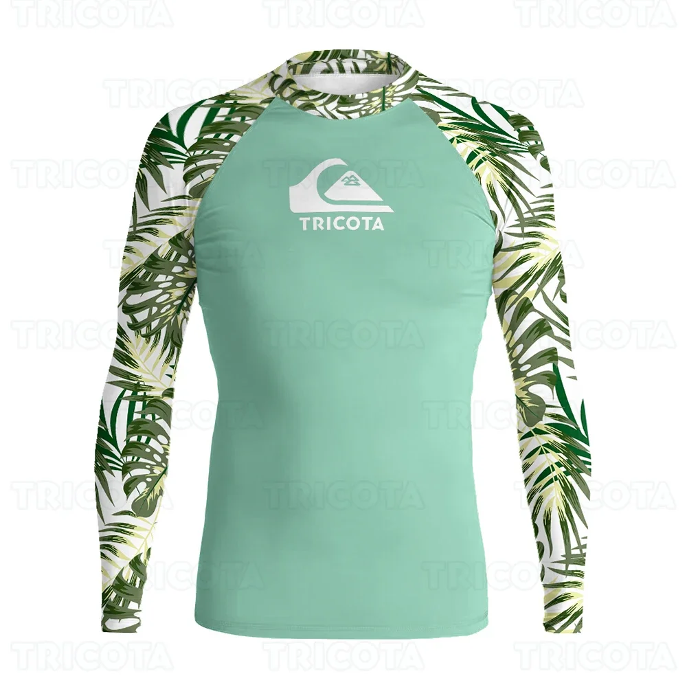 

Surfing Shirt Long Sleeve Lycra Men UV Protection Lycra Rashguard Swimsuit Swim Rash Guard Quick Dry Surf Diving Tight Shirts