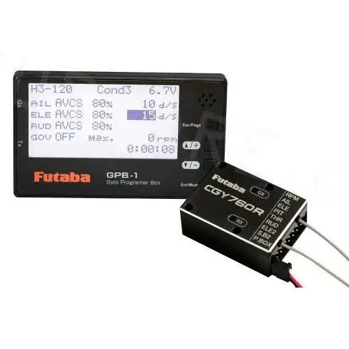Futaba CGY760R GPB-1 3-Axis Gyroscope With Receiving Function GPB-1 Setting  Card For Aileron-Less Rc Model Helicopter Parts