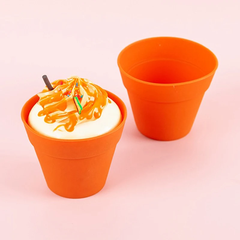 1PC Flower Pot Silicone Cake Mold Creative Muffin Cupcake Mousse Baking Cup Kitchen Baking Tools Cake Decorating Tool