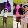 1pc Horse Flying Mask Anti-Fly Worms Breathable Stretchy Knitted Mesh Masks With Ears Horse Riding Equipment 6