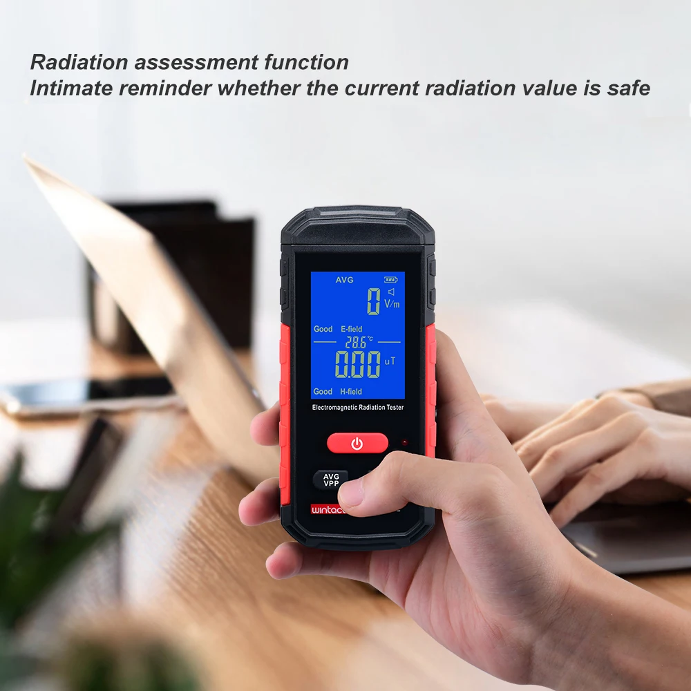 Geiger counter new WT3122 electromagnetic field detector  wave radiator mobile phone radiation tester audible  visual alarm 5