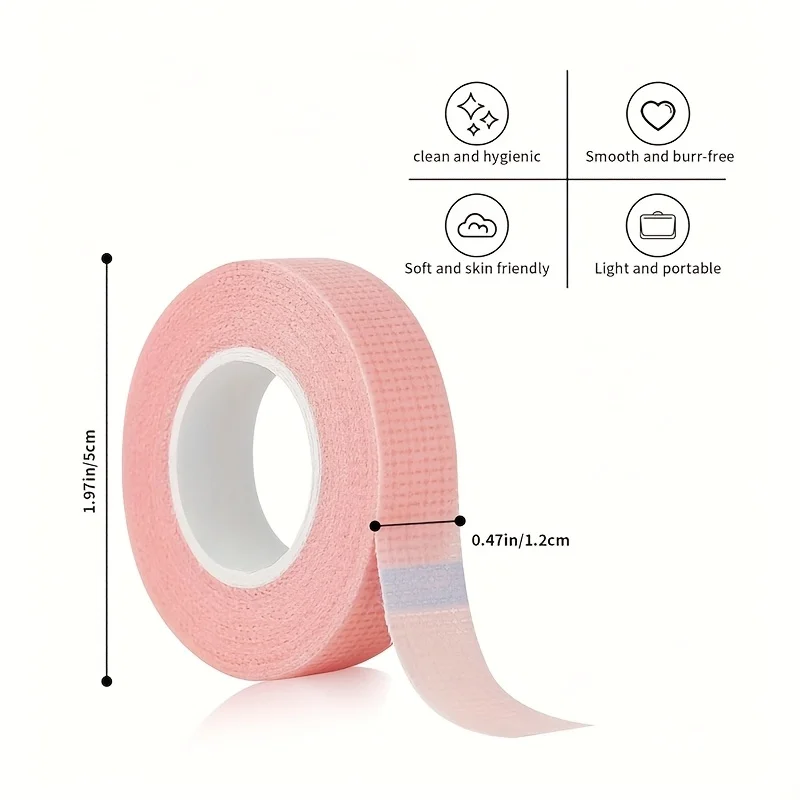 3 Rolls Eyeshadow Guide Tape-Micro-Pore Breathable Lash Protection, Hypoallergenic Makeup Application Strips for Salon &Home Use