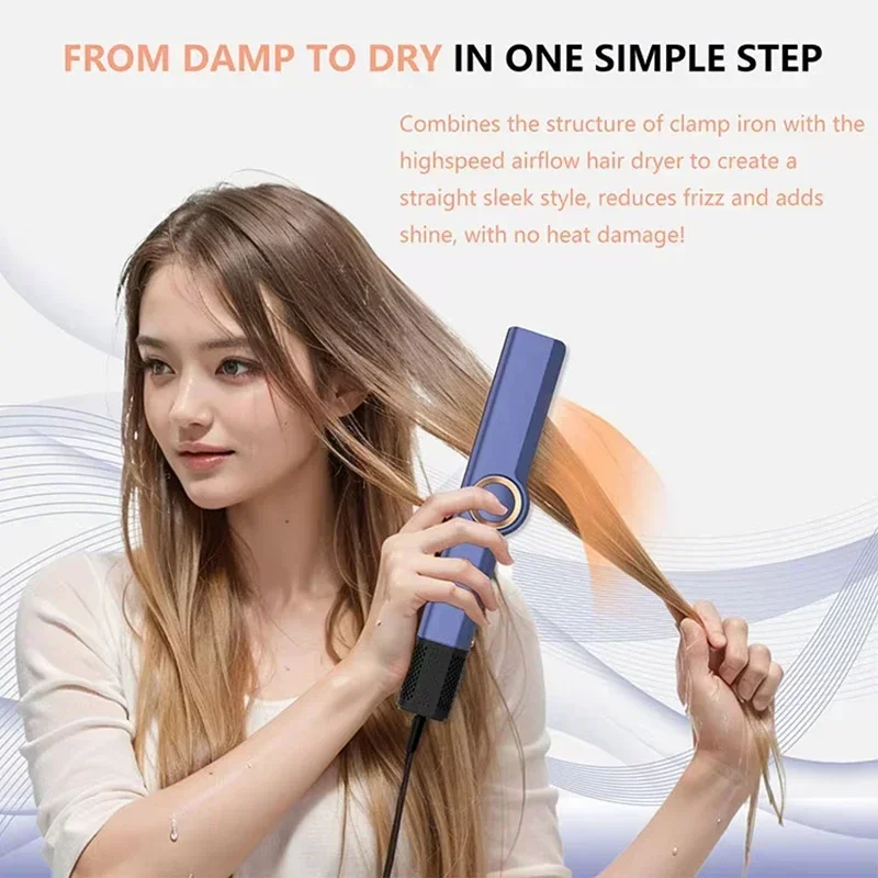 2 in 1 Professional Hair Straightener Hair Dryer Wet & Dry Air Styling Hair Straightener Air Wrap Negative Ion Portable Clamps 4