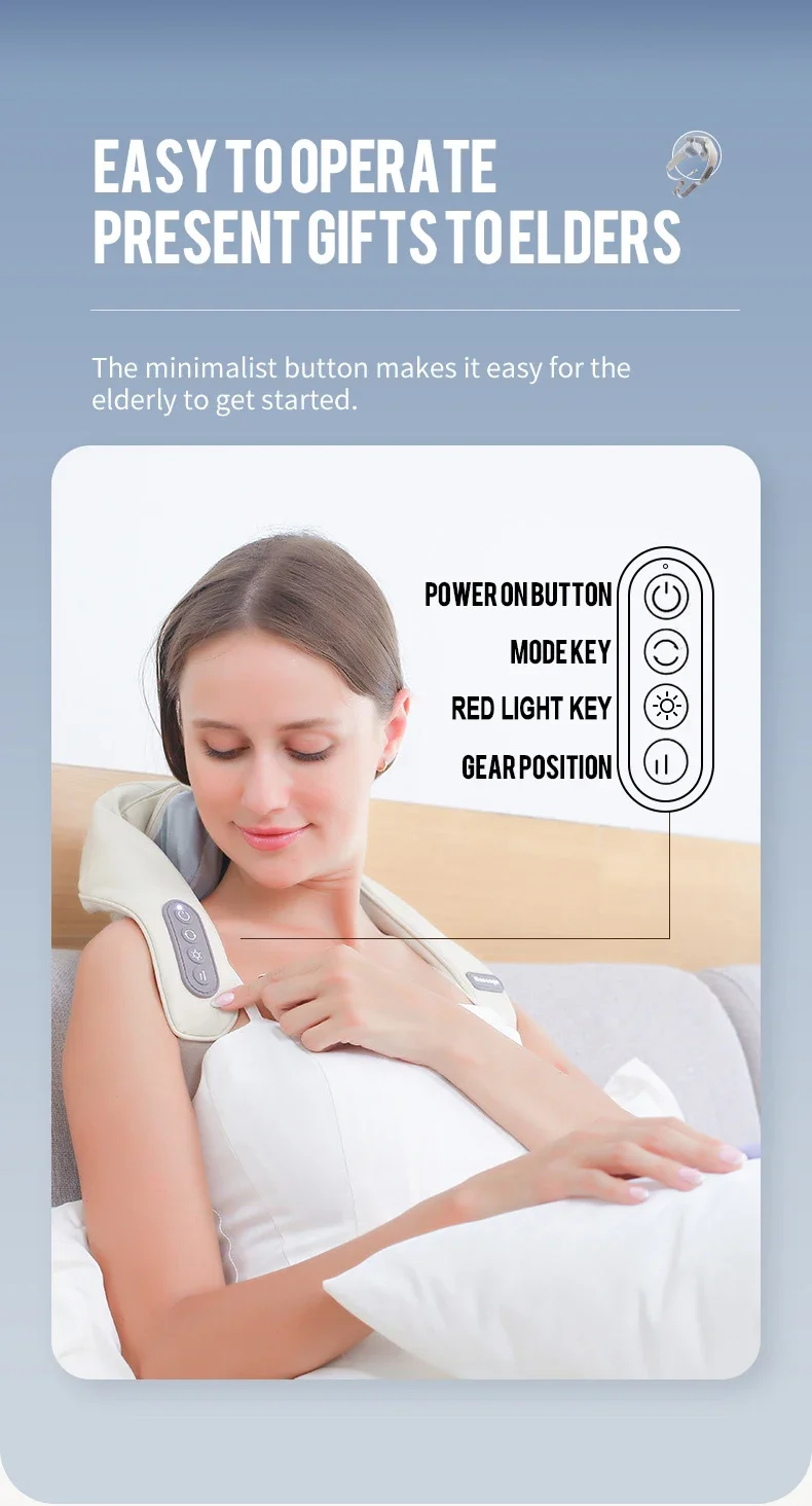 2026 New 26W Brushless Motor Neck And Shoulder Massager Wireless Shoulder And Ba