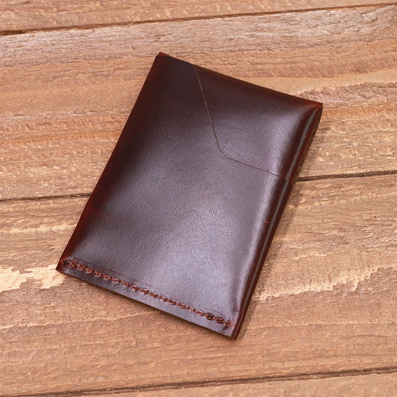 2022 Genuine Leather Wallet For Men Male Vintage Short Slim Mini Thin Men's Purse Credit Card Holder With Coin Pocket Money Bag