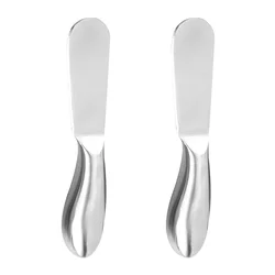 Leeseph Stainless Steel Spreader Knife Set for Cheese, Butter, and Spreads (Set of 2)