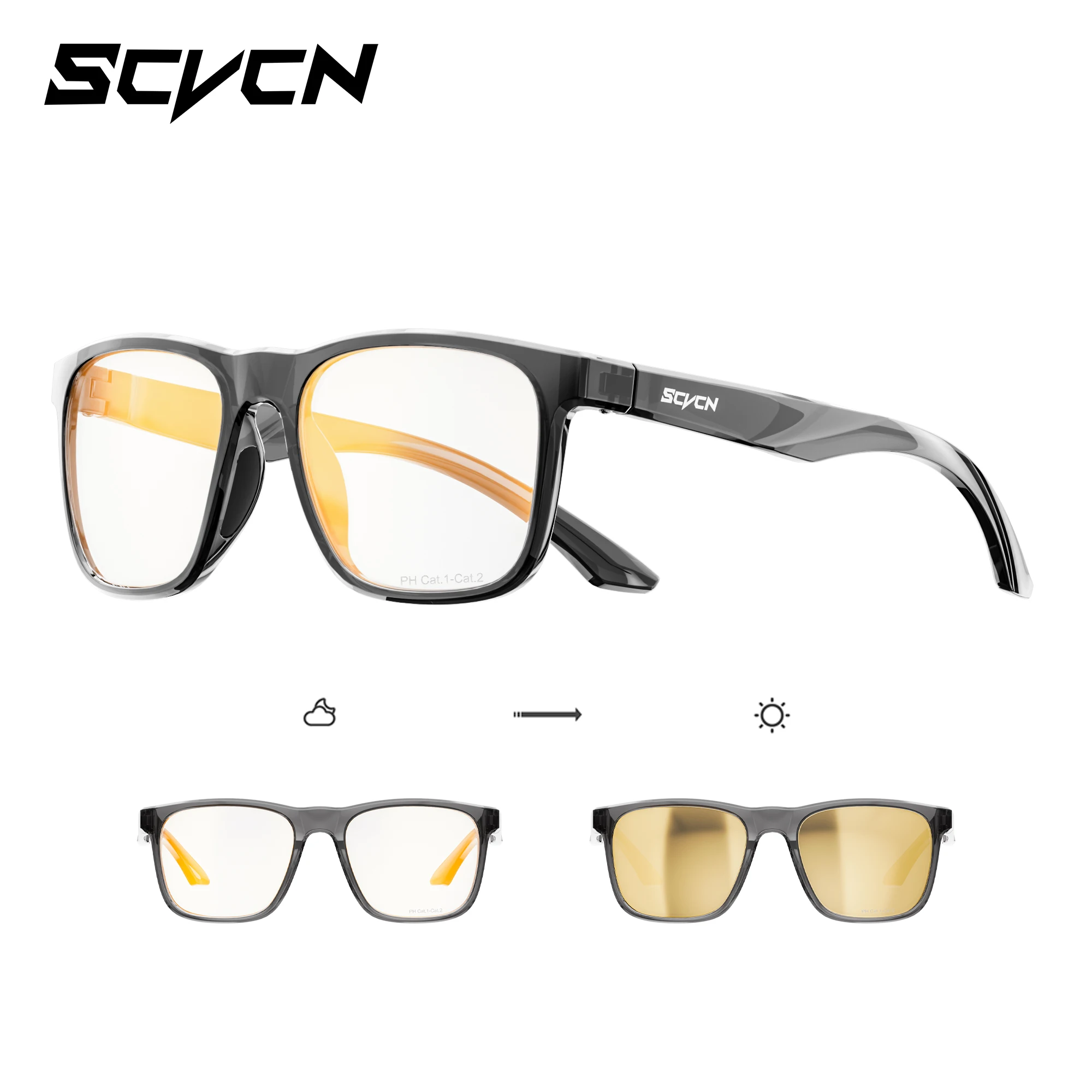 UV400 Photochromic Sunglasses for Outdoor Sports and Fashion