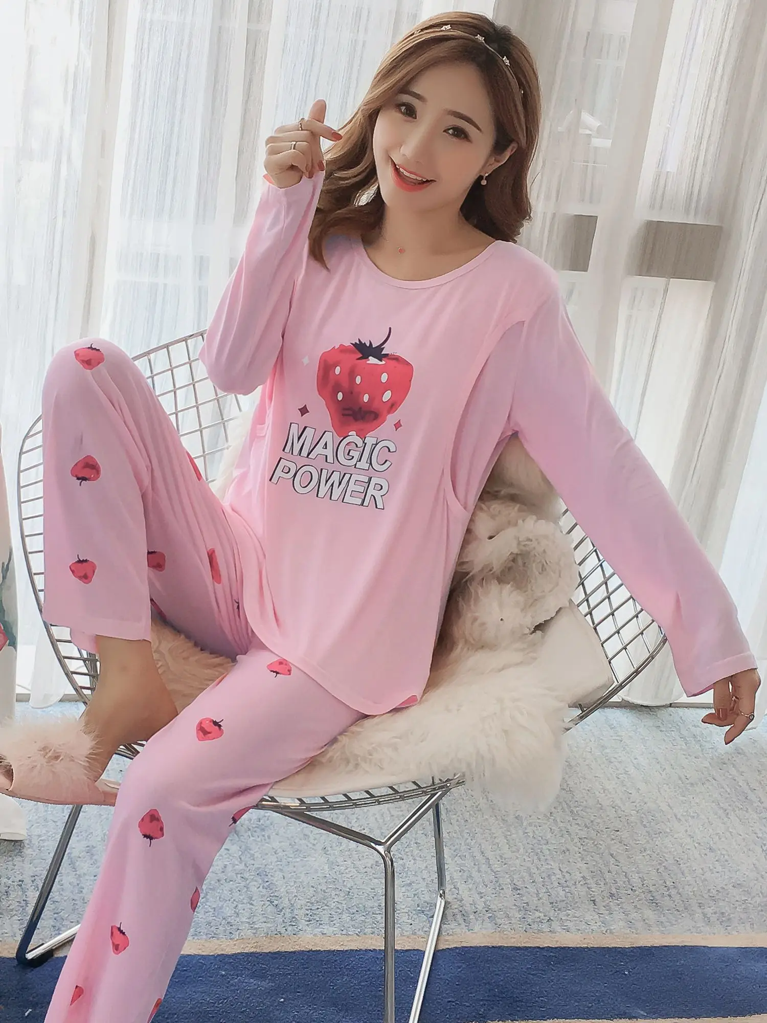 2023 Spring Postpartum Women Nursing Pajamas Sets Summer Breastfeeding Clothes Set Fashion Printed Maternity Sleepwear Lactation 100% cotton breastfeeding clothes sets winter postpartum women fashion plaid lactation pajamas suits nursing sleepwear lactation