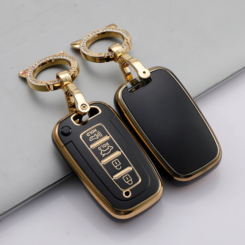 

3 4 Buttons TPU Car Key Case Cover For Hyundai IX35 Sonata 8 For Kia Forte Rio 3 K2 K3 K5 Sportage Auto Key Chain Accessories