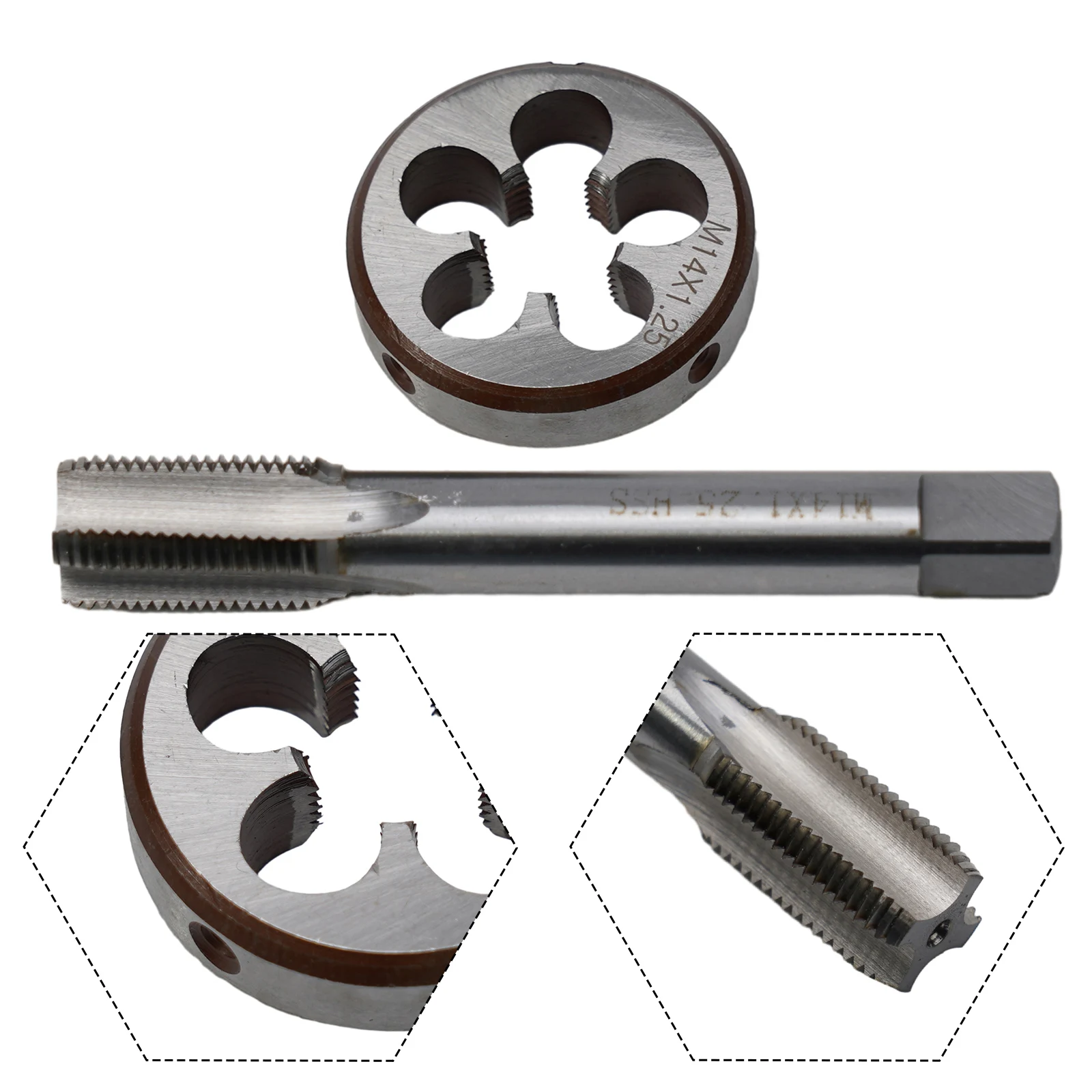 

Tools Hand Tap Round Die Tap Metal Replacement Parts 1 Set Accessories And Fine Thread Right Hand Tap Brand New