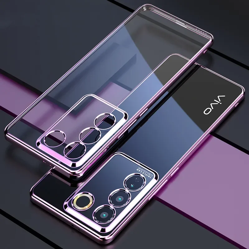 Sleek Transparent Electroplating TPU Soft Silicone Back Cover