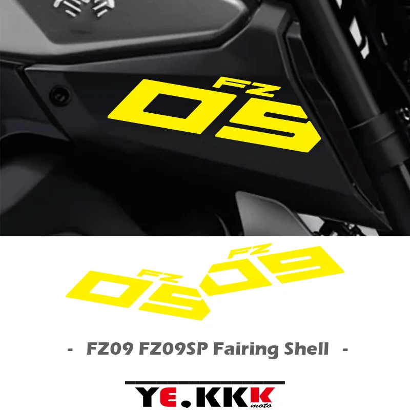 For Yamaha FZ09 FZ-09 09 FZ SP MT-09 MT09 Air Intake Side Cover Sticker Set Fairing Cut Sticker Decals  Custom Color Reflective