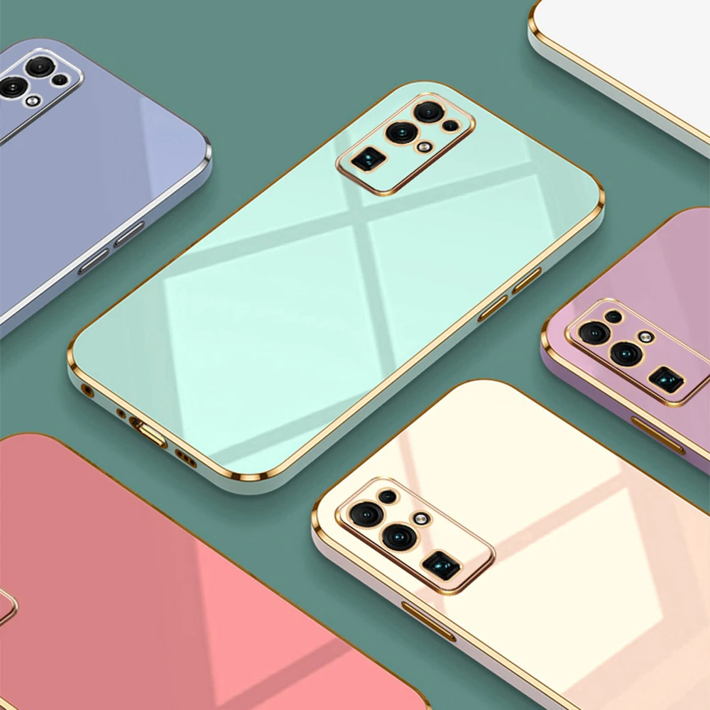 Luxury Square Plating Shockproof Back Cover