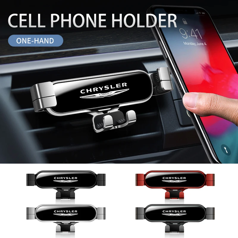 Per Chrysler Gravity Car Phone Holder Staffa Presa D'Aria Clip Supporto Gps Pt Cruiser Grand Voyager Pacifica Sebring Mk3 200