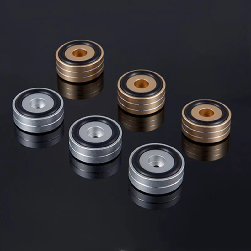 스피커 스파이크 스탠드 피트 패드 발 스피커 CD 앰프 58x22mm 40x20mm 알루미늄 합금 고무 휴대용 오디오 비디오 4 세트