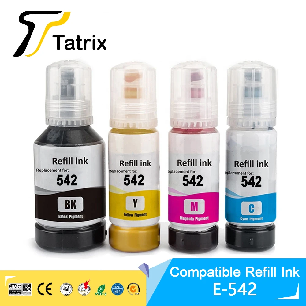 Tatrix 542 T542 Premium Compatible Refill Ink for Epson EcoTank Pro ET-5150/ET-5170/ET-5800/ET-5850/ET-5880/ET-16650 ST-C8090 |