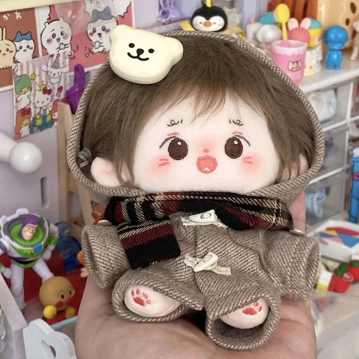 10 cm cotton doll clothes four-color winter woolen coat scarf sea stars can wear no attribute doll replacement Kawaii