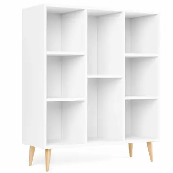 Homfa Display Cabinet Bookcase Storage 8 Cubes 1