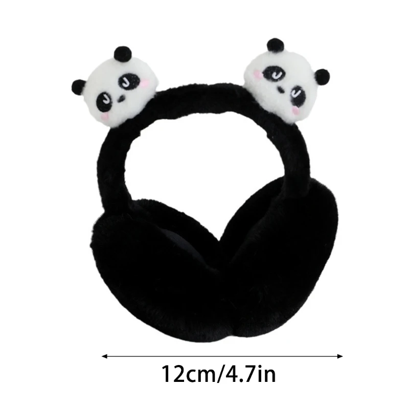 Soft and Warm Panda Plush Ear Warmers for Winter Outdoor Activities Keep You Warm in Cold Weather for Halloween