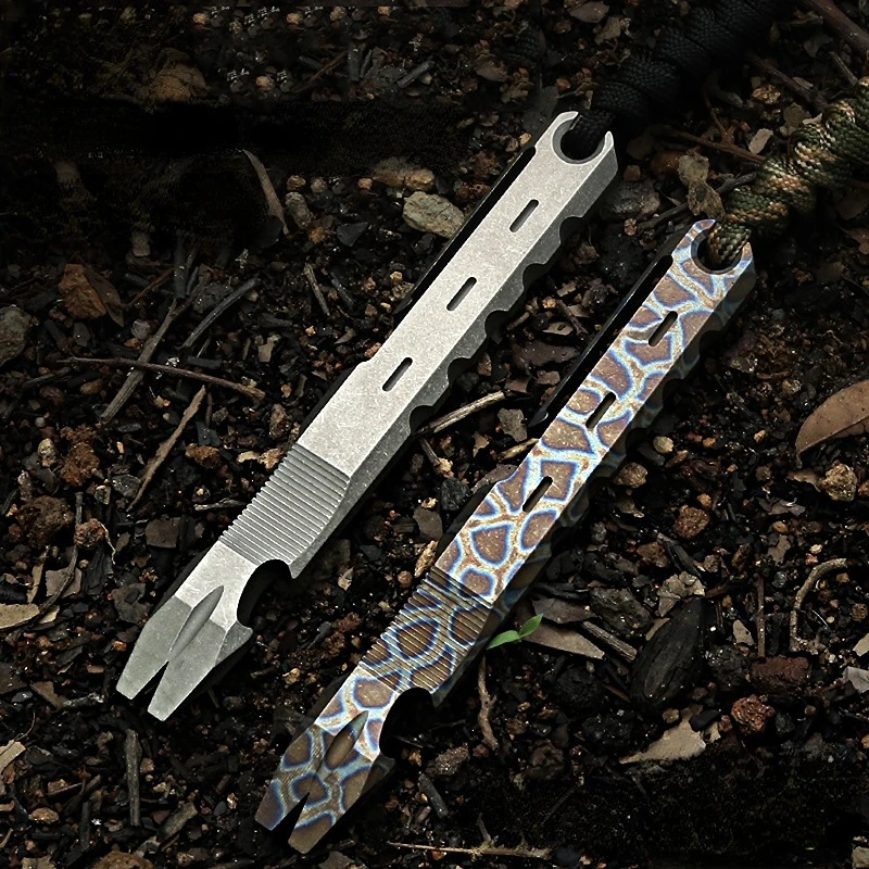 Tagear EDC Multi functional Tool Titanium Alloy Mini Crowbar Tools Hand