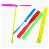 Plastic Bamboo Dragonfly Shape Hand Push Flying Propeller Outdoor Sports Game Kids Toy Gift Rotating Flying Arrow Outdoor Games 3