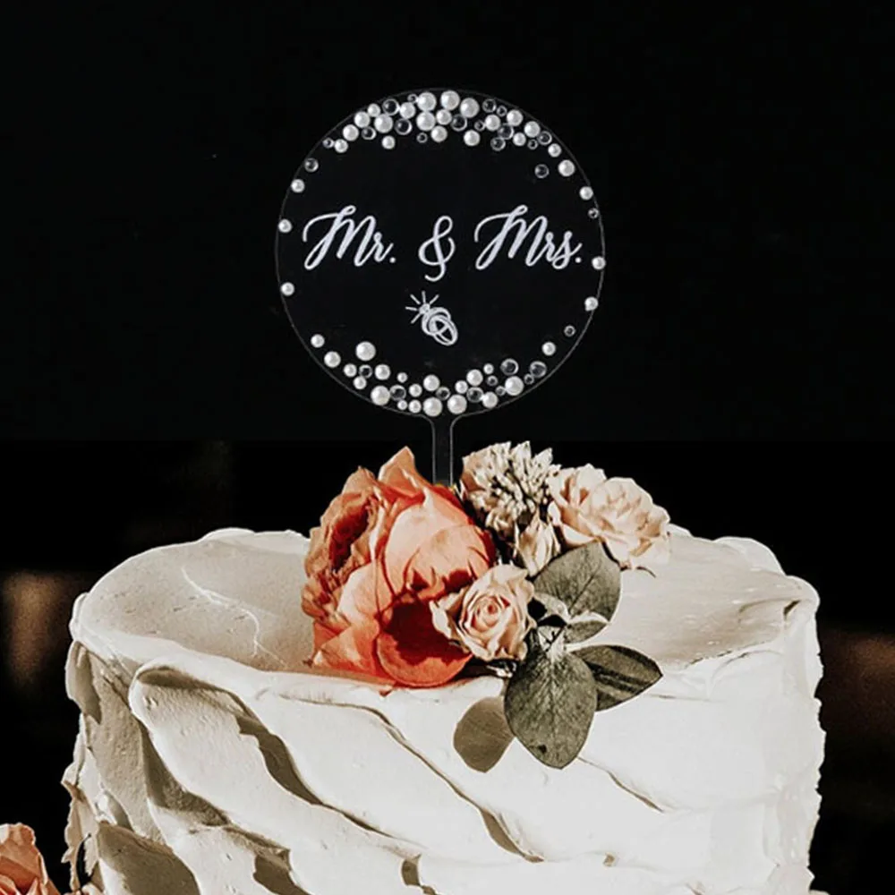 Why 10,000+ Couples Choose This Mr and Mrs Cake Topper with Real Crystal & Pearl De... - SKU MMCT0936 - UGI Packaging