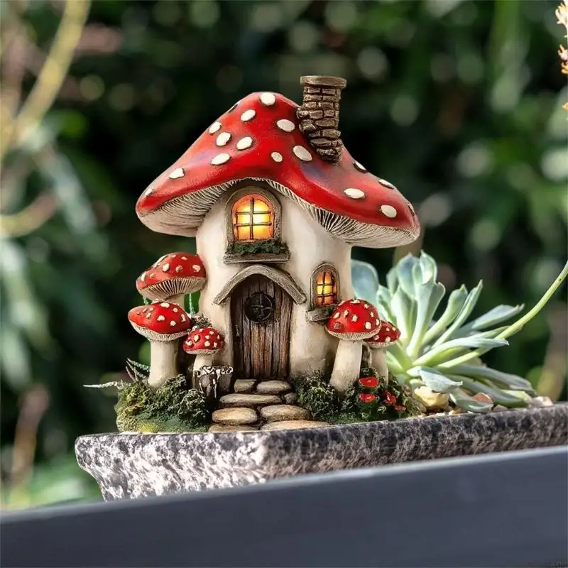 PVC Forest Mushroom Garden Stakes Cottage Yard Sign Lawn Ornaments For Patios Balcony Decoration Adds Charm To Any Space 6XDE yard sign garden ornaments