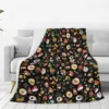 Japanese Guinea Pig Sushi - Black Background Blanket Fleece Super Soft Throw Blankets Sofa Throw Blanket Throws Bedspread Quilt 2