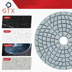 Diamond Polishing Pads - 4 - Inch, 30 - 10,000 Grit, Wet/Dry Sanding & Grinding Discs for Granite, Stone, Concrete, & Marble (WHITE)