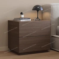 Table de chevet mobile de luxe pour chambre à coucher avec tiroirs et armoires de rangement en bois, organisateur de chevet, meuble tendance 6