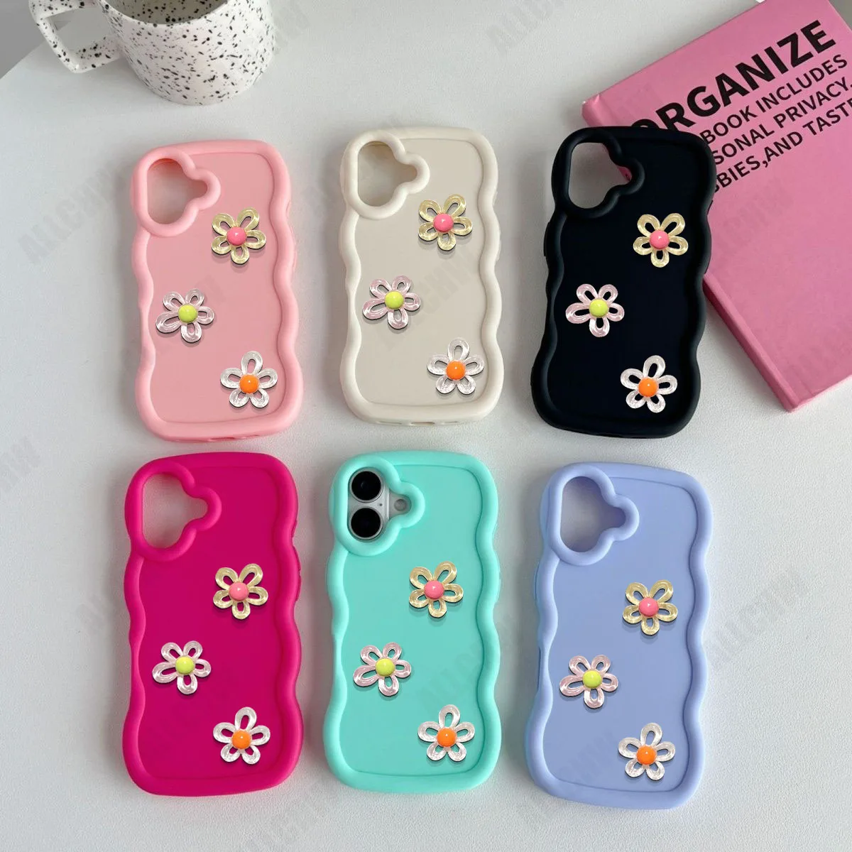 Cute Flowers Candy Wavy Silicone Soft Phone Case