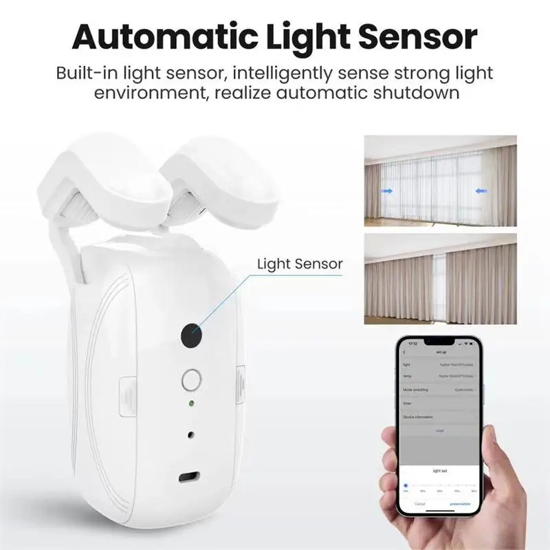 Tuya-robô Inteligente Cortina Elétrica Trilha Destacável Wi-fi Ble App Controle de Voz Alexa Google Home - Image 6