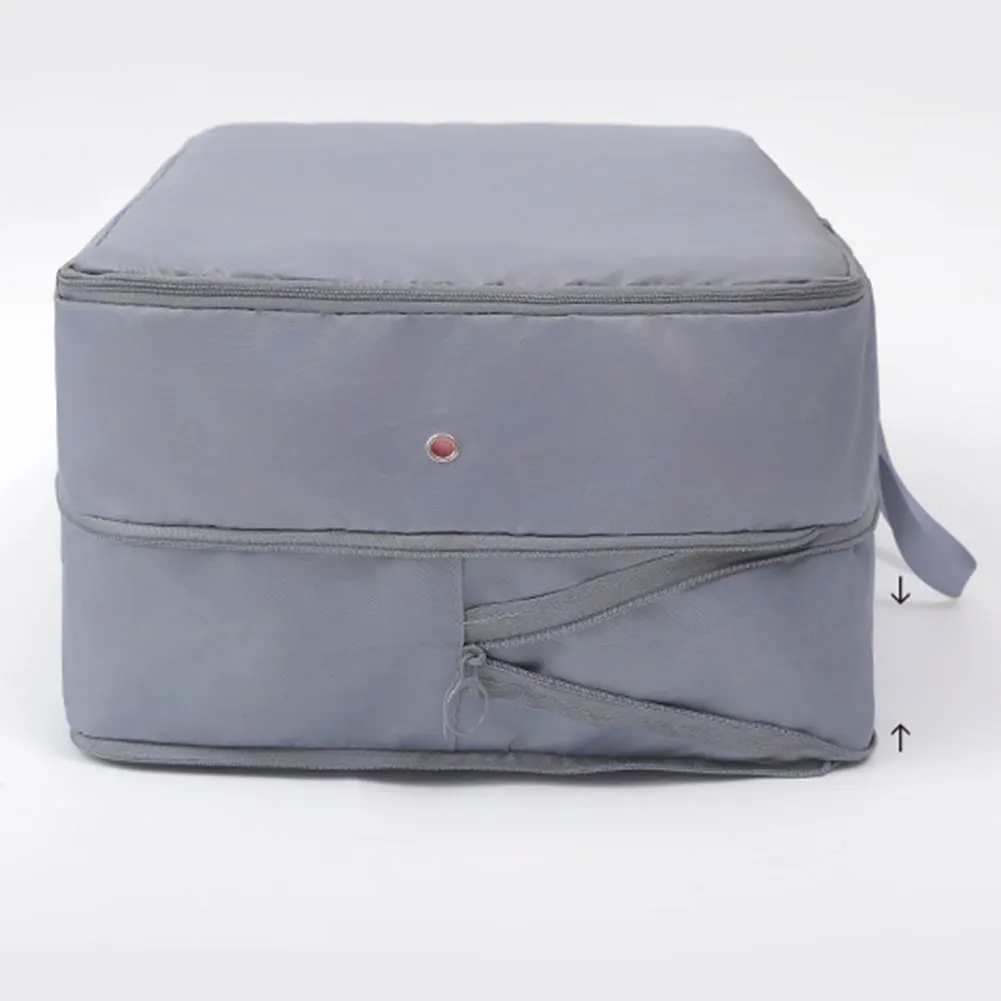 Space Saving Self Compression Organizer with Zipper Comforter Storage Bag Blanket Storage Bags for Comforters Blankets Bedding 5