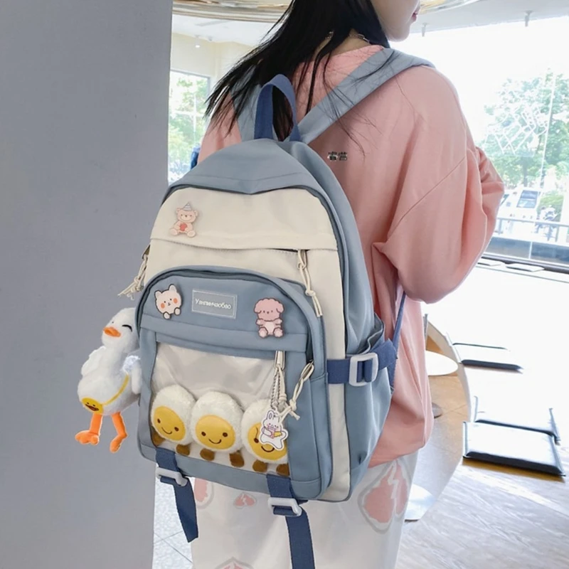 Fashion Nylon School Backpack Travel Laptop Bag Rucksack Casual Daypack School Bags for Student Bookbag