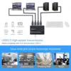 MZX USB Switch Selector KVM Switcher 3.0 Hub 3 0 KM 4 Computer Host Share 4 USB Devices for Keyboard Mouse Printer KVM Switch 6