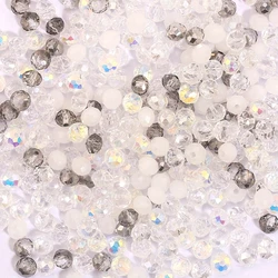Sparkling Faceted Glass Rondelle Beads for Jewelry Crafting and DIY Accessories (9)