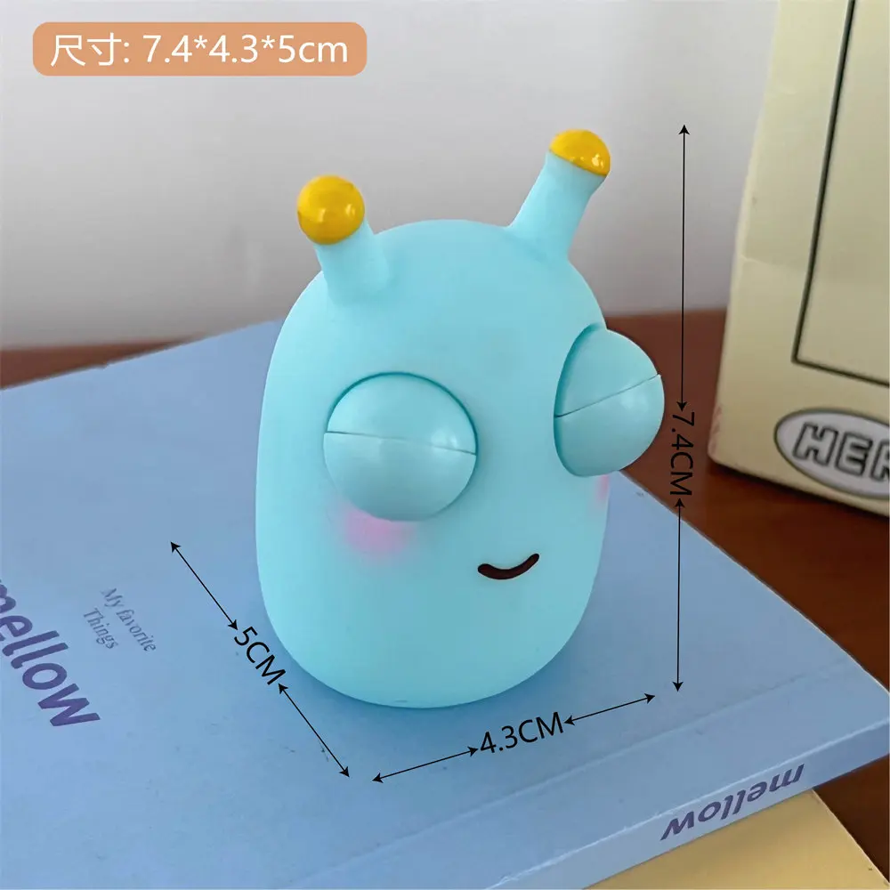 Squeeze the cute popping bug toy for a fun and quirky way to relieve stress by squeezing and squishing the small toy