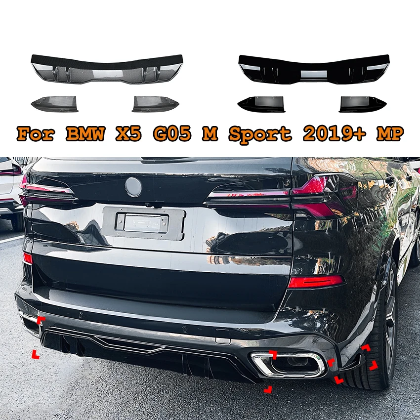 

Car Rear Bumper Lip Spoiler Splitter Diffuser Cars Rear Wrap-around Angle For BMW X5 G05 M Sport 2019+ MP