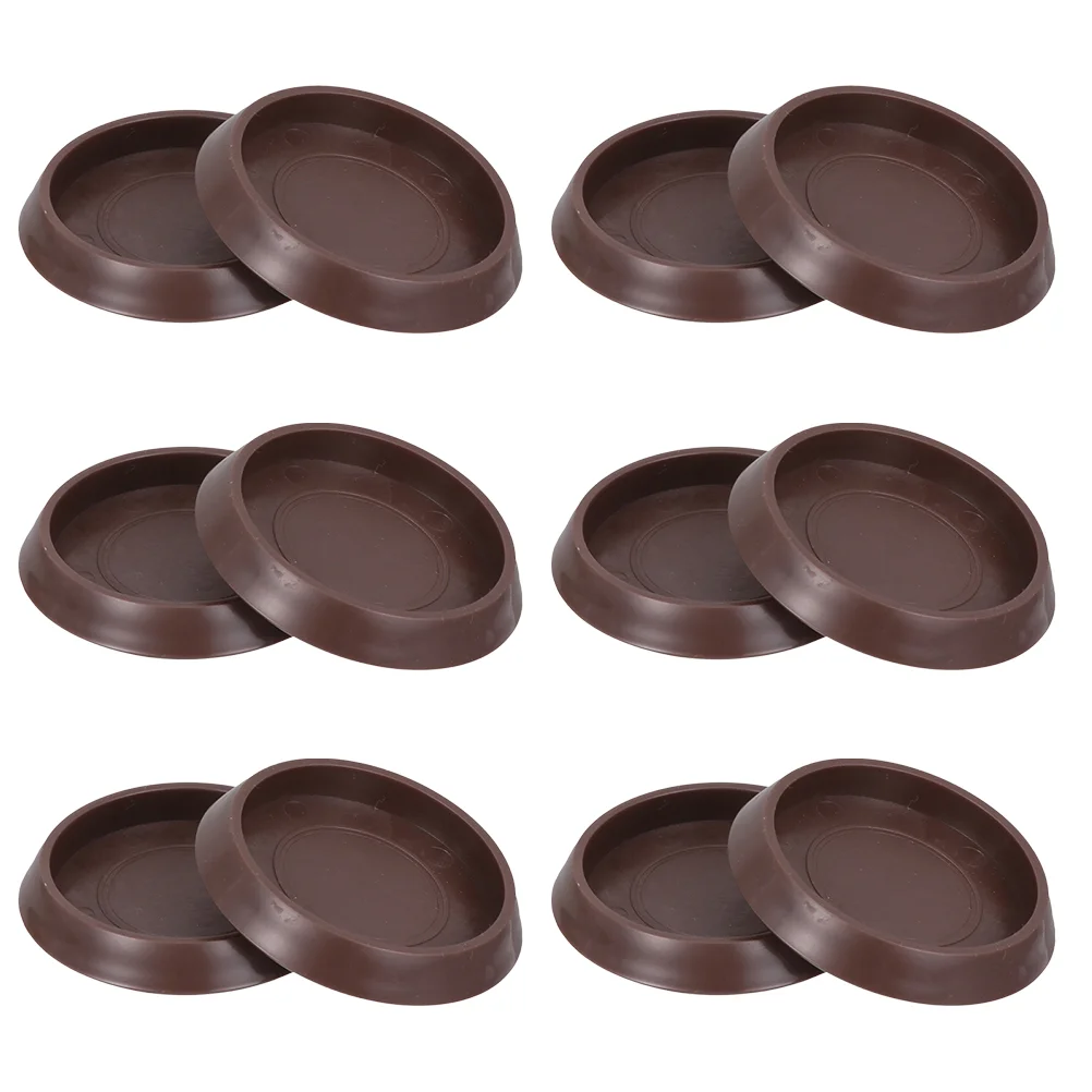

Round Furniture Castor Cup Set: 12pcs Non Skid Wheel Caster Cups Furniture Pad Floor Protectors Caster Cups