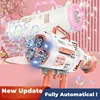 Bazooka Bubble Machine ，2023 Upgrade 68 Holes Rocket With LED Bubble Machine ,Kids Adults Birthday Party Wedding Outdoor Play 1