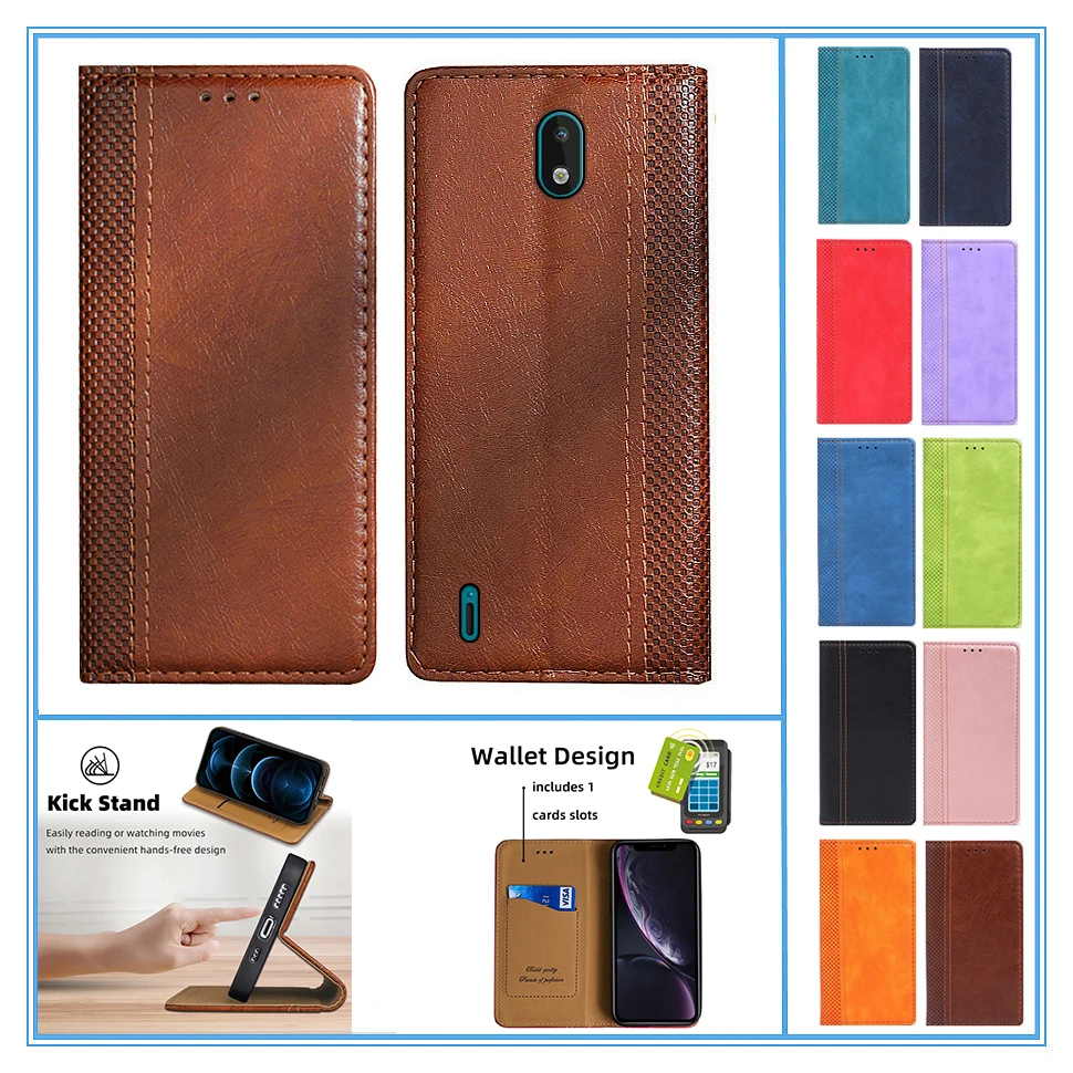 Leather Flip Phone Case for Nokia