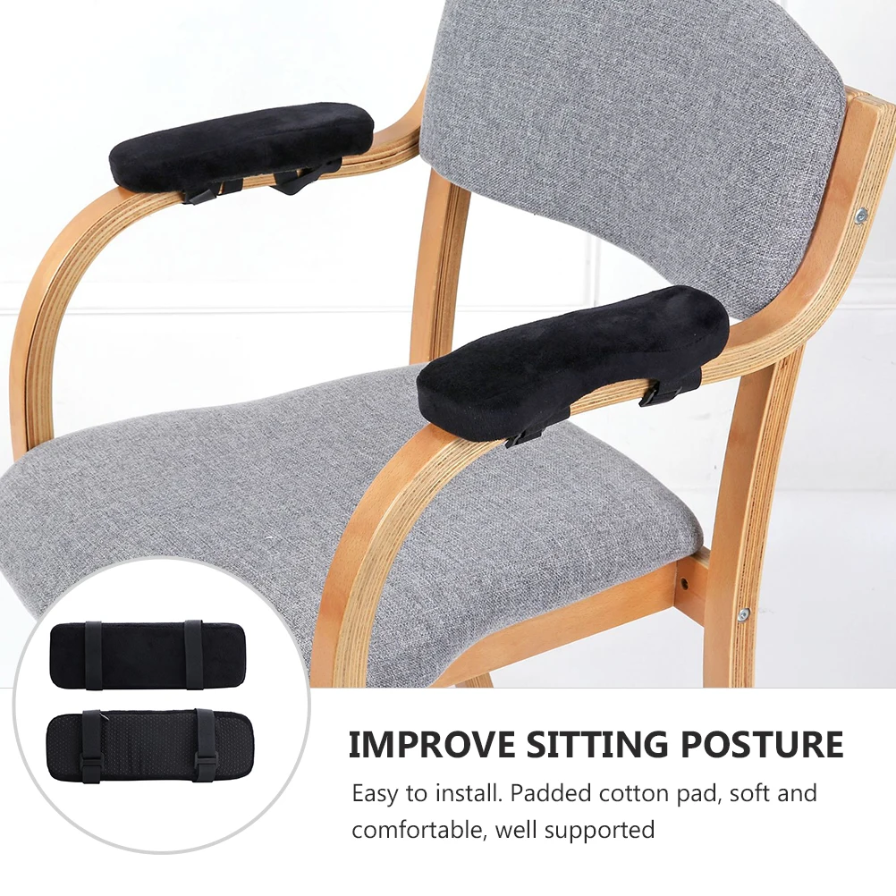 인체 공학적 팔걸이 패드 메모리 폼 쿠션 사무실 의자 그리드 컴퓨터 좌석 조정 가능한 게임 팔꿈치 지원 유니버설 피트