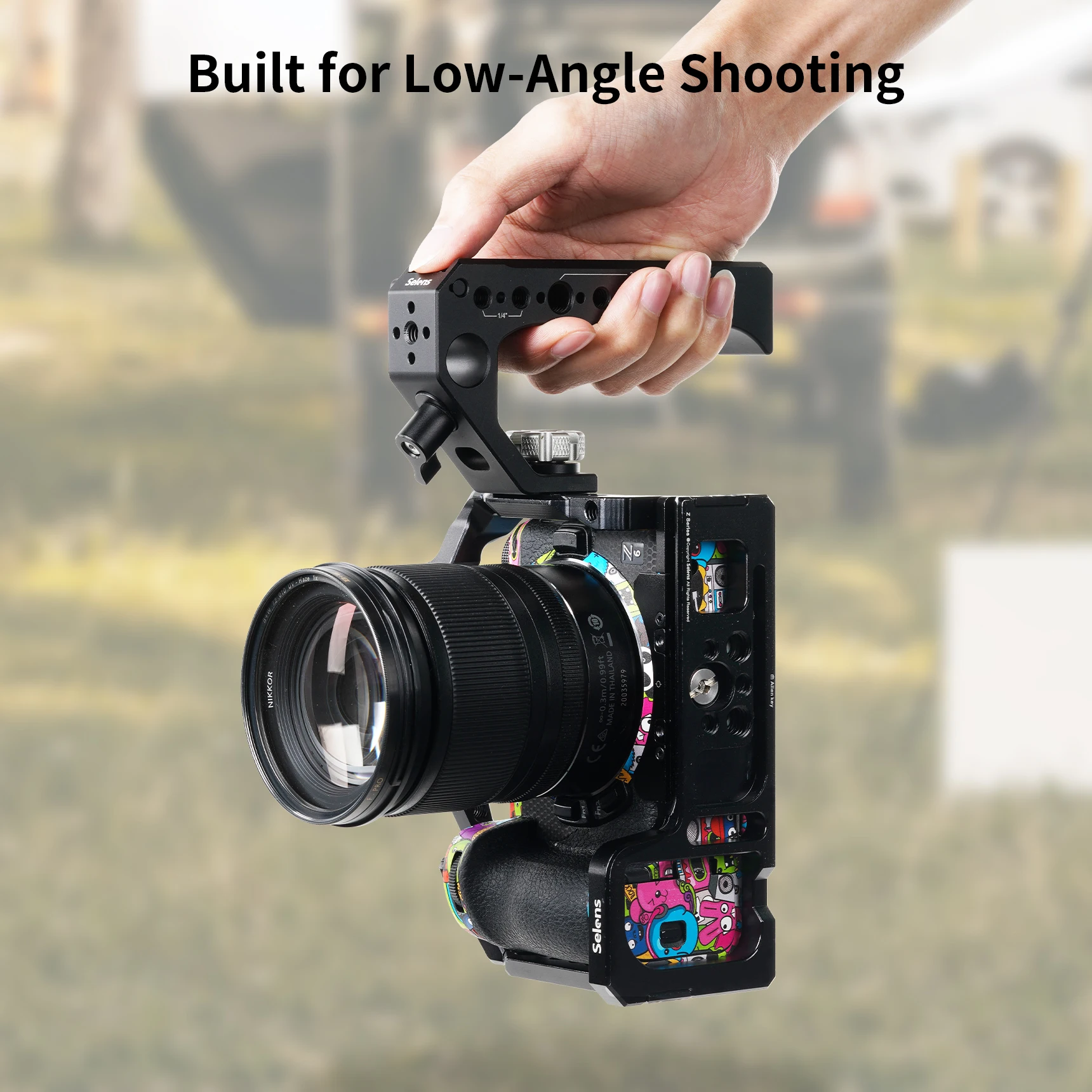 Universal Camera Top Handle 1/4" to 3/8" Screw Adapter for ARRI Grip Camera Cage Photography Accessories