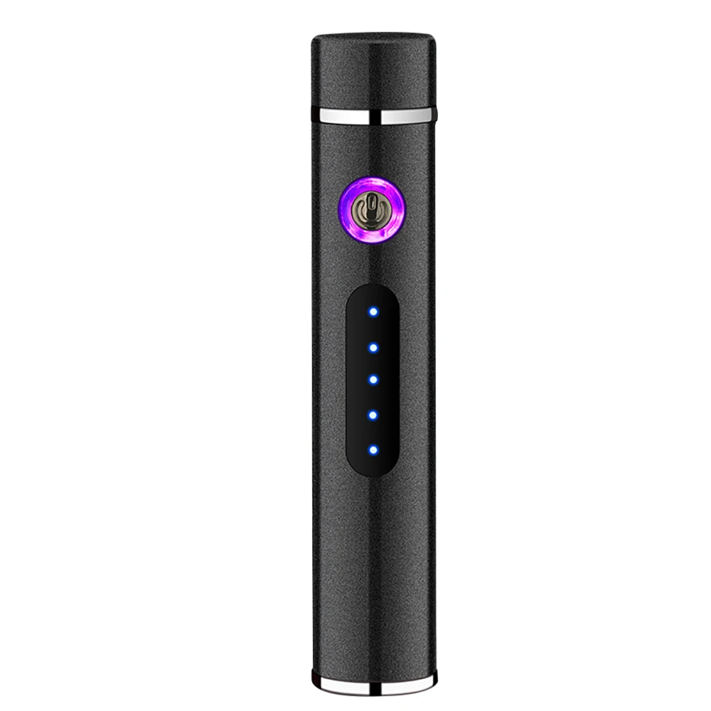 Ultra-thin Slender Lightning Electric Lighters Smoking Windproof Dual Arc Plasma Rechargeable USB Touch Lighter Smoke Accesoires