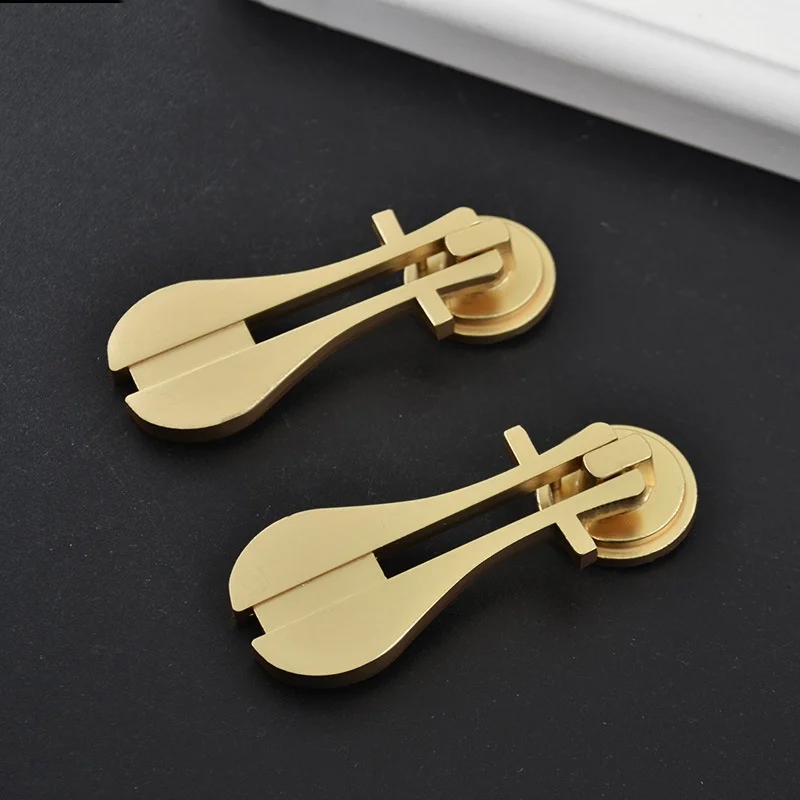 Lute Shape Furniture Handle Modern Simple Gold Handles Drawer Knob Cabinet Door Wardrobe Cupbaord Pulls Hardware Diy