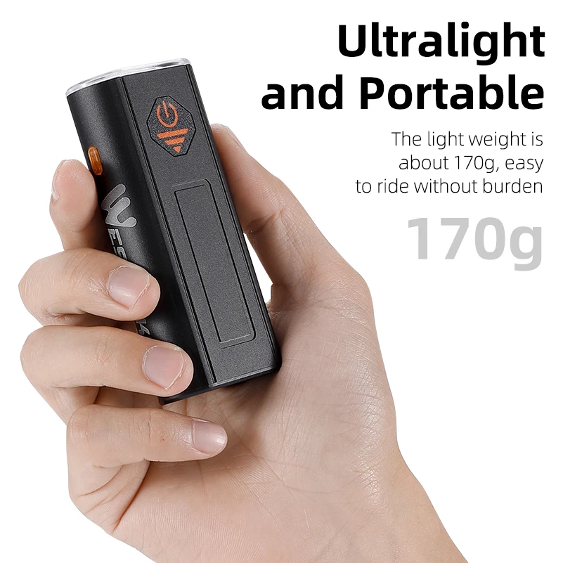 WEST BIKING Bicycle Light 4000mAh Bike Light IPX6 Flashlight Aluminum Front Lamp Type-C Charging MTB Road Cycling Accessory
